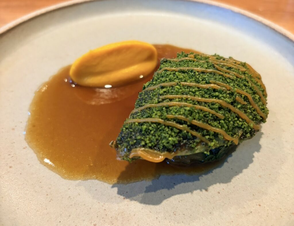 Quaglia, arancia e bietola.