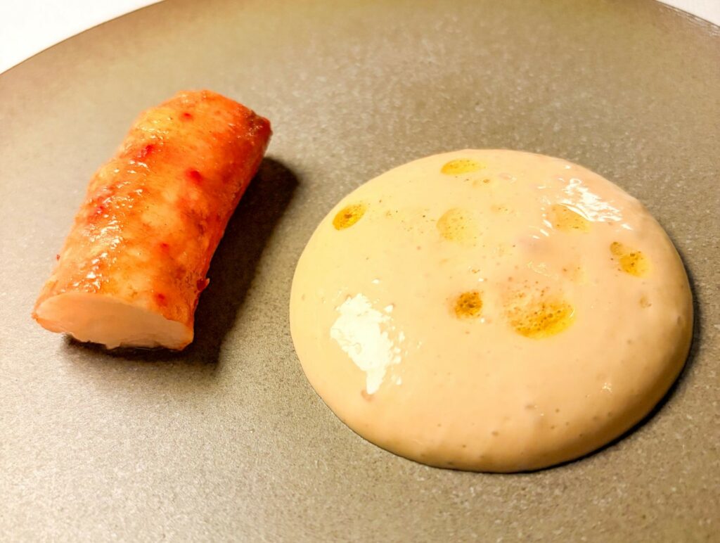 Coda di granchio reale, zabaione al granchio reale di Seafood Gastro
