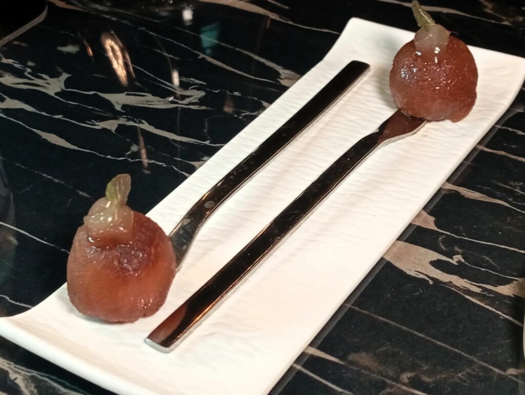 Mela alla scapece del ristorante Veritas