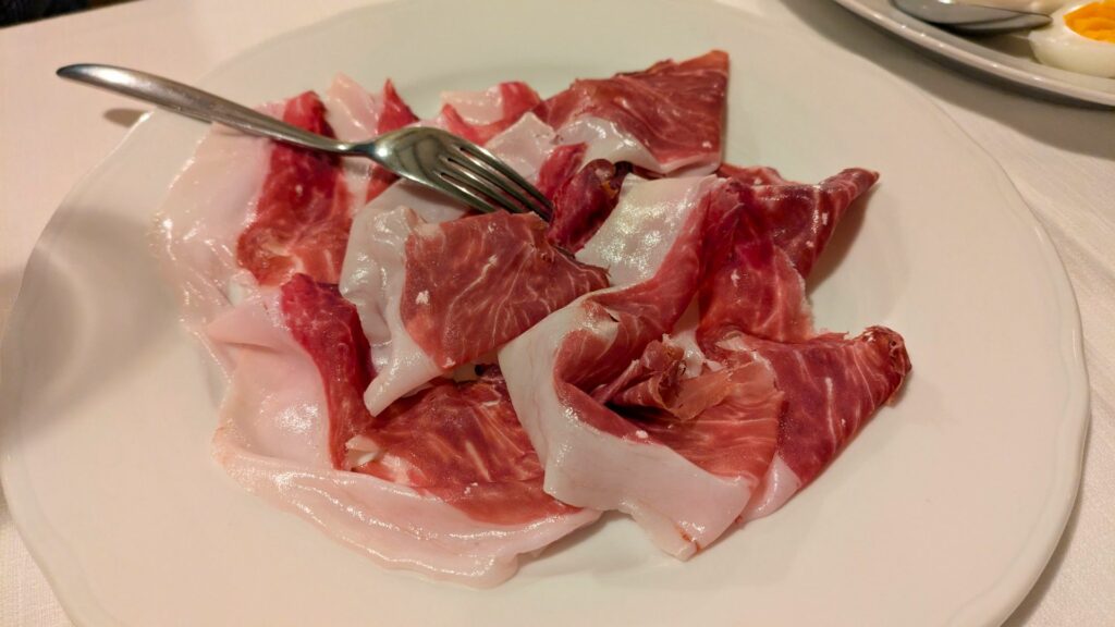 Spalla cruda di Betta 48 mesi della trattoria dell'alba