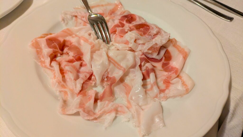 Pancetta di Bettella 50 mesi della trattoria dell'alba