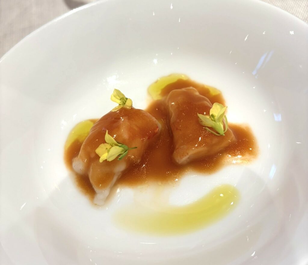 Scampi e piselli