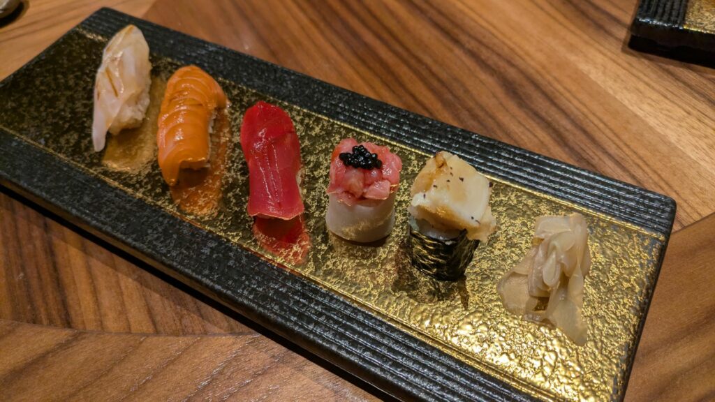 La selezione di sushi. 