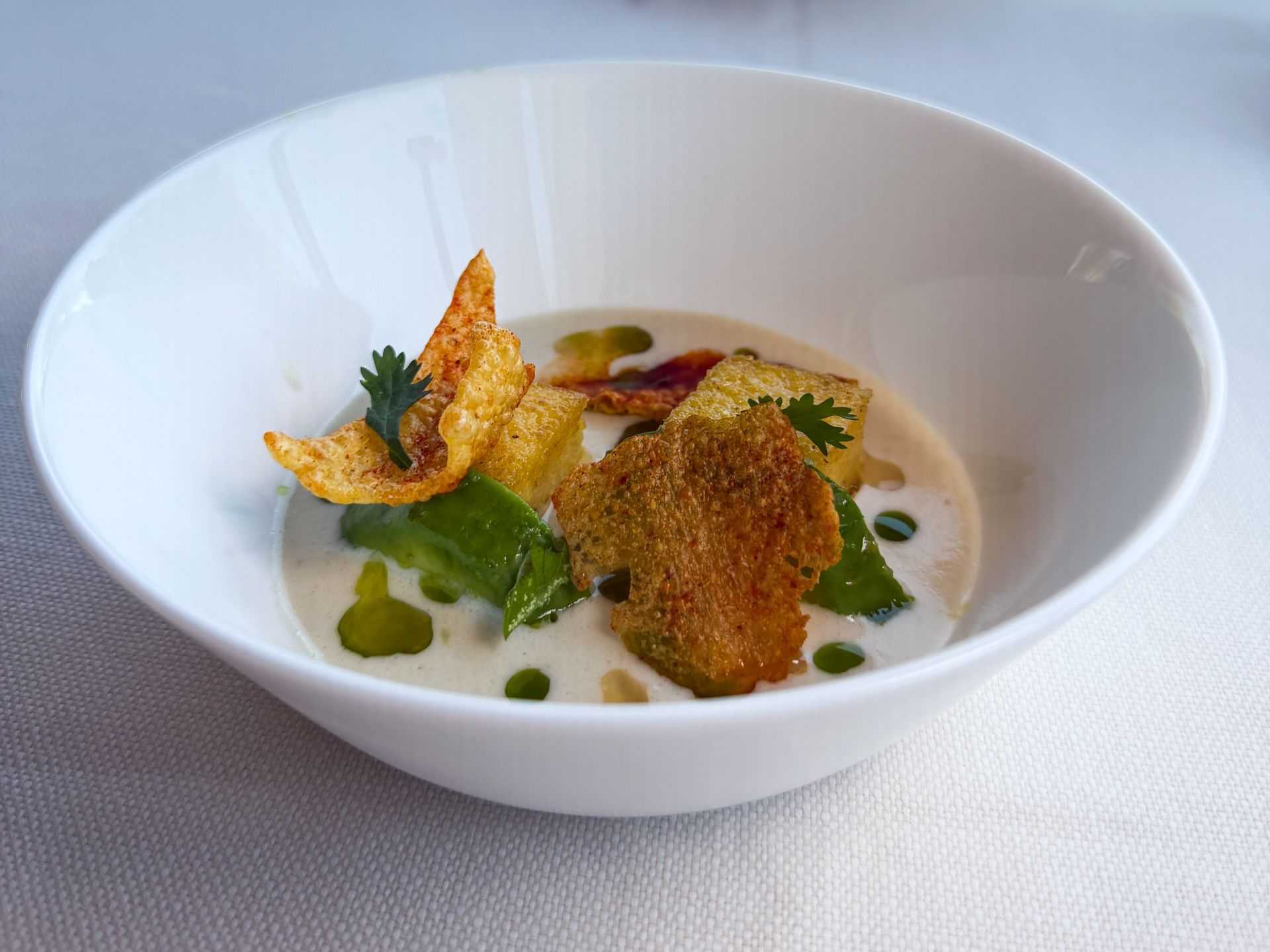 Polenta del Garda, latte di cocco, avocado e jalapeno di Lympha