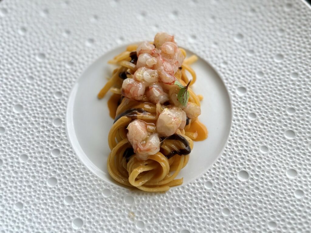 linguine con bisque del Nui Restaurant