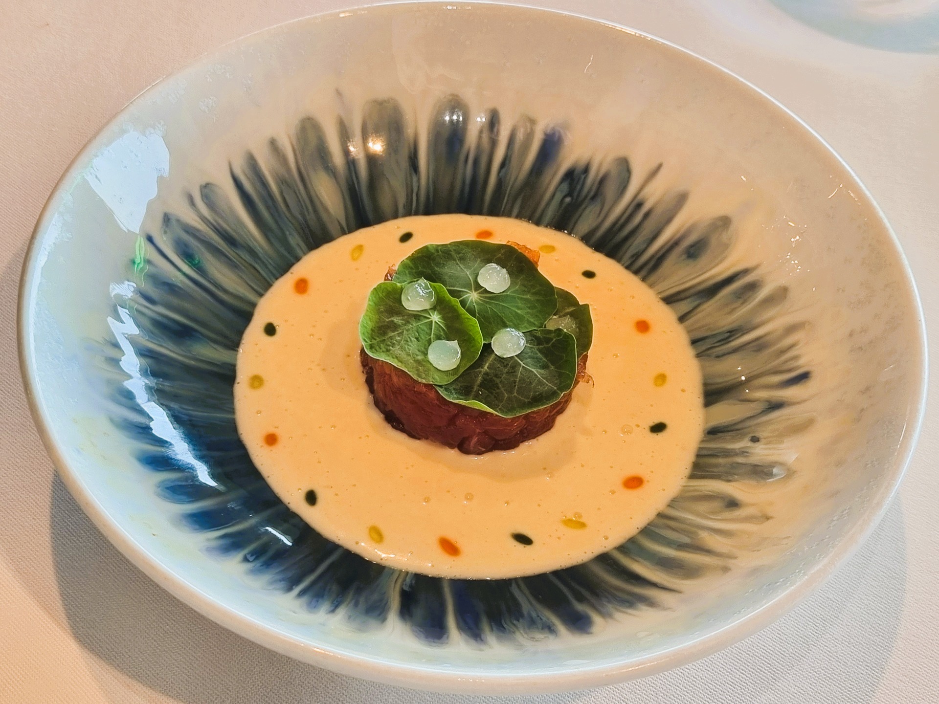 Tonno, bagna cauda e nasturzio di Casa Romano ad Alzano Lombardo