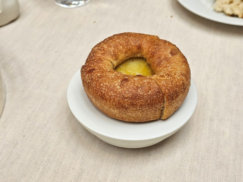 Focaccia con le patate del ristorante Agli Amici