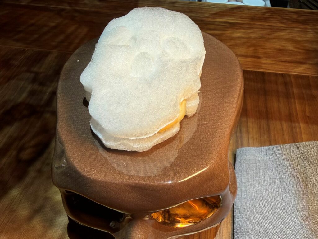Zucchero filato, arachidi, gochujang.