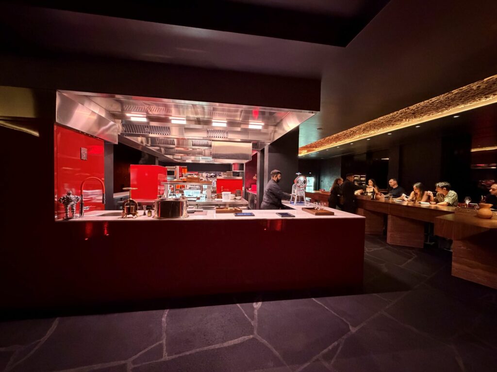 La cucina a vista.
